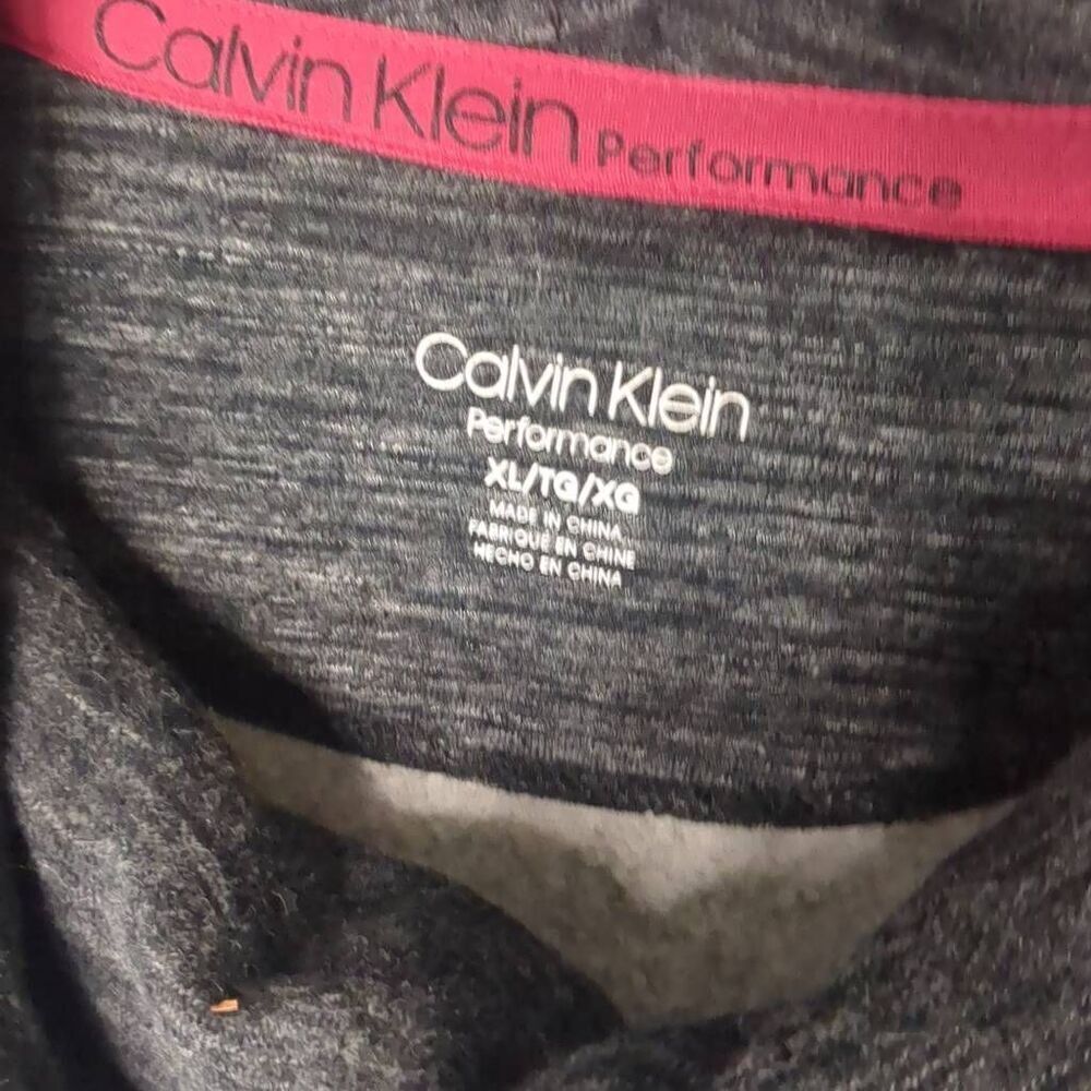 Calvin Klein Performance Marled Charcoal Cowl Neck Sweatshirt XL - Picture 3 of 7